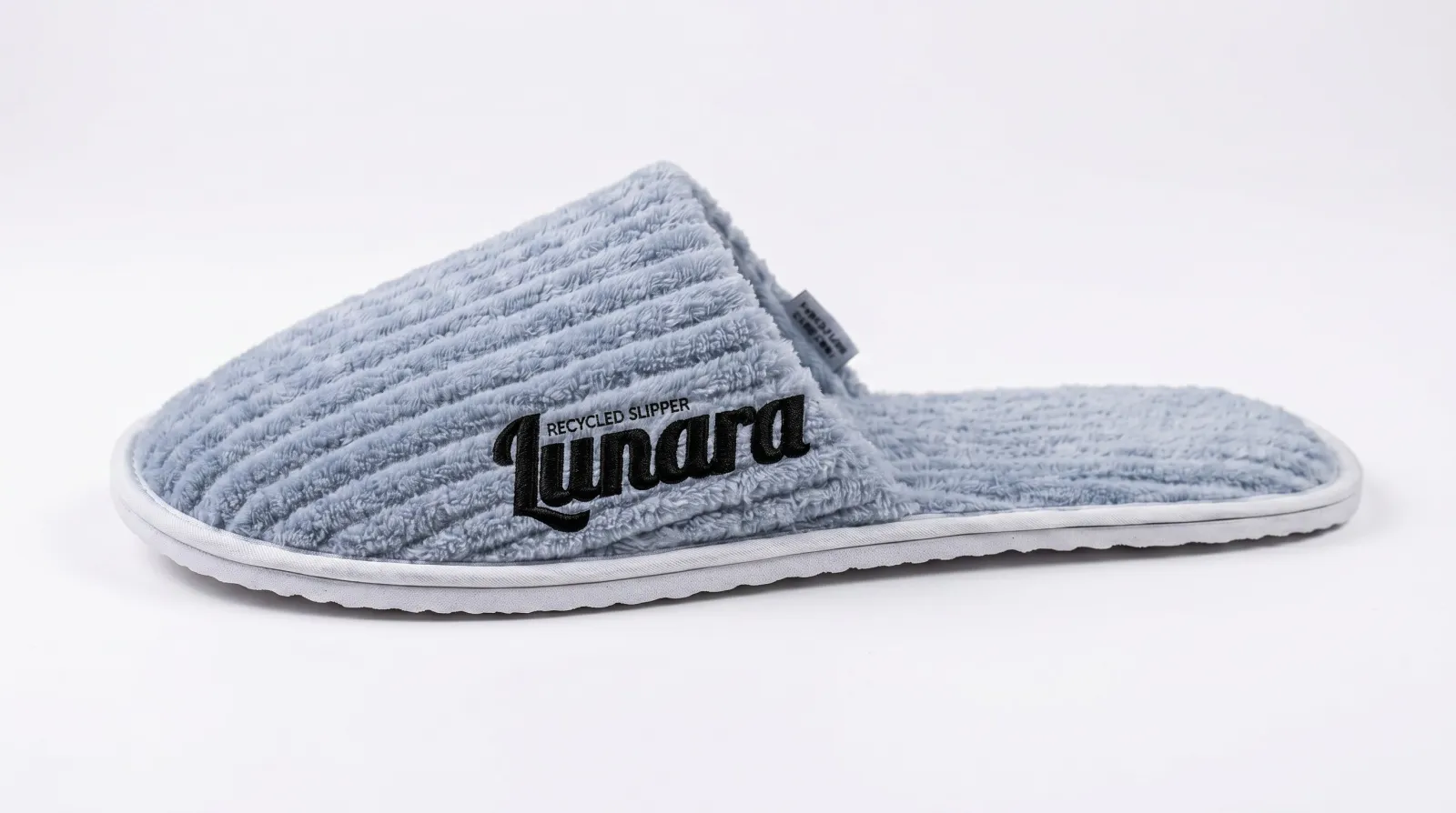 LUNARA cotton slipper with ribbed texture